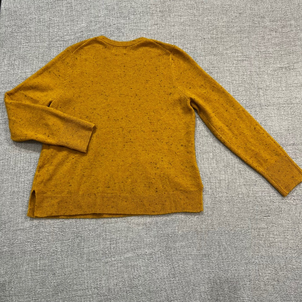 Old Navy Mustard Yellow‎ Crewneck Sweater Cozy Pullover Women XL Speckled Knit - Picture 3 of 9